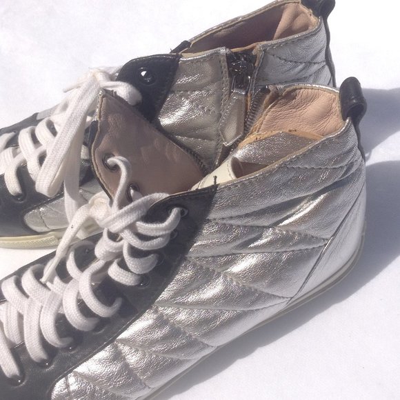 MIU MIU Quilted Pointed Toe High Top Sneakers - Picture 10 of 10